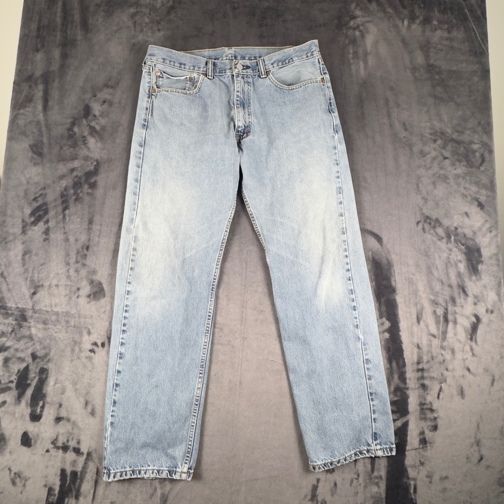 Levi's 505 Jeans Mens 36x32 Light Wash Regular Fit Straight Leg Denim